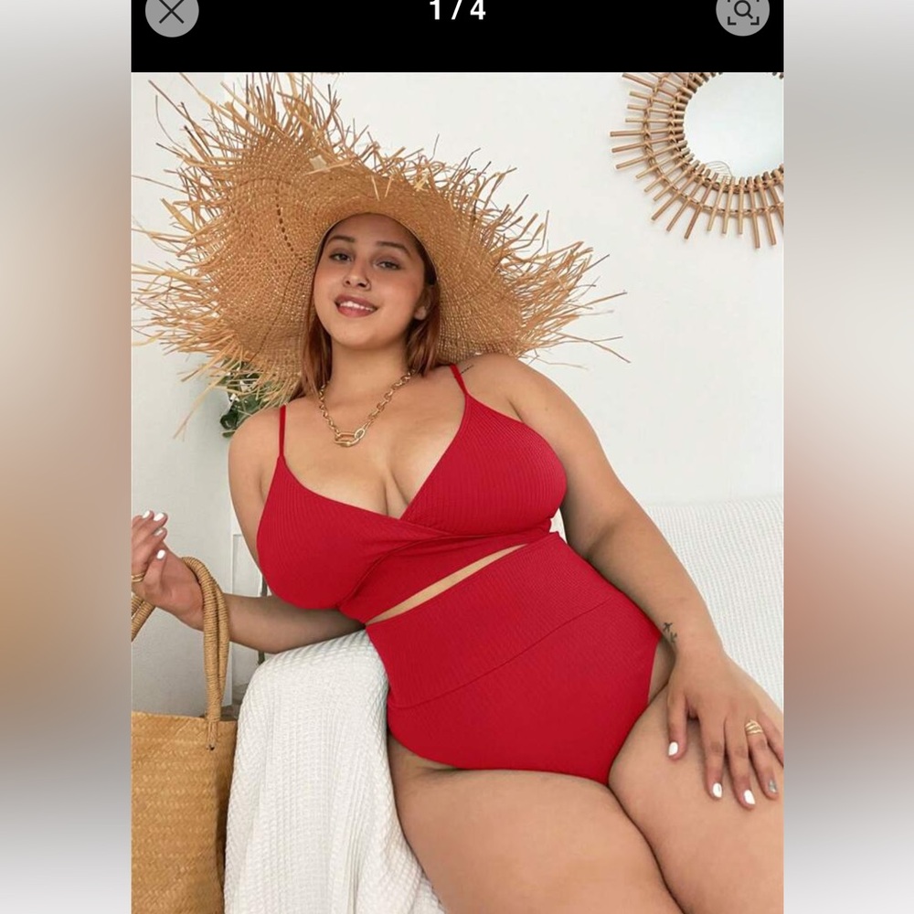 Red Two-Piece Swimsuit